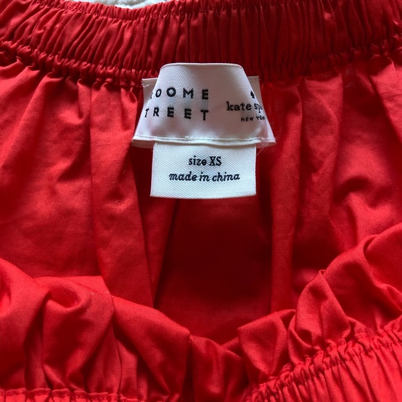Kate Spade coral red off-the-shoulder top - Picture 2 of 3